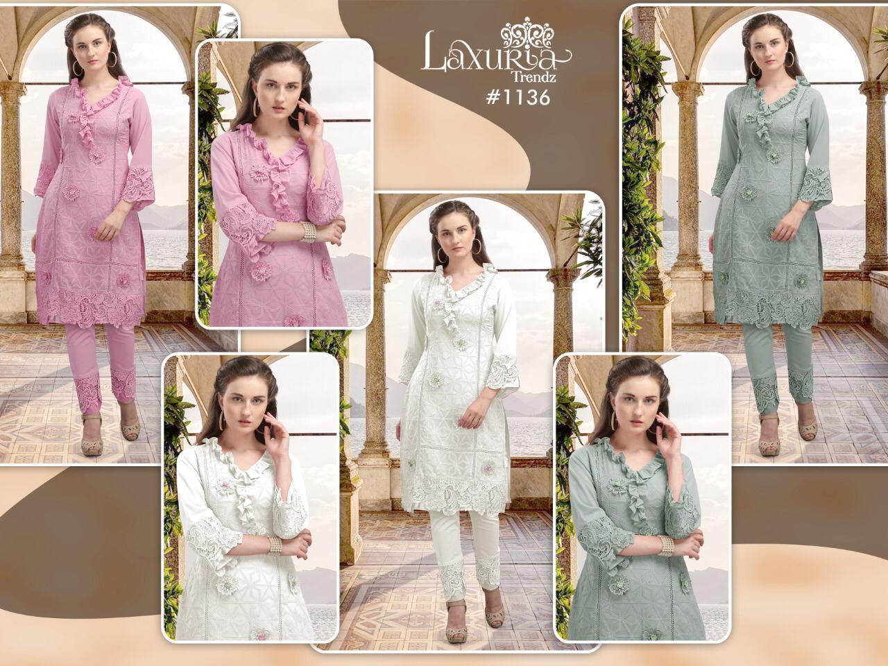Luxury pret Collection 1136 Latest Fancy Party And Festive Wear Designer Tops With Bottom Collection
